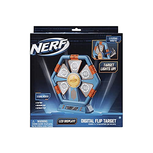 NERF NER0288 - Digitale Klapp-Zielscheibe mit Lichtfunktion und Display, Spielzeug ab 8 Jahren
