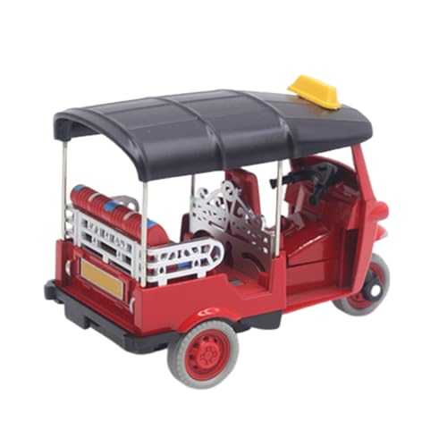 KINSPON Modèle Tricycle Thaï Tricycle Tricyme Tricycles en Alliage Tricycles pour Les Les Collectionneurs en Couleur avec Construction en Alliage Red Tricycle Toy