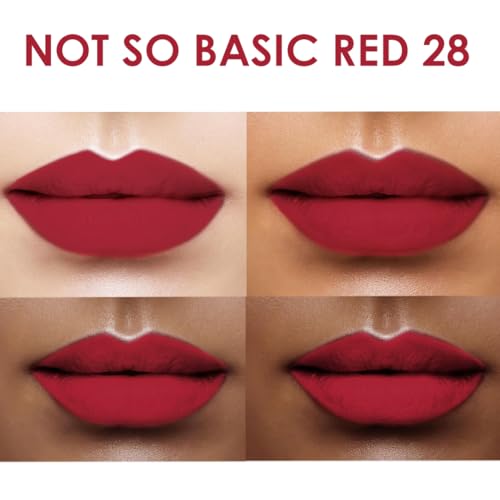 Image of One Wish Creamy Matte Lipstick - Not So Basic Red 28 | Long Lasting | Full Coverage | Smooth Finish | 3.8g