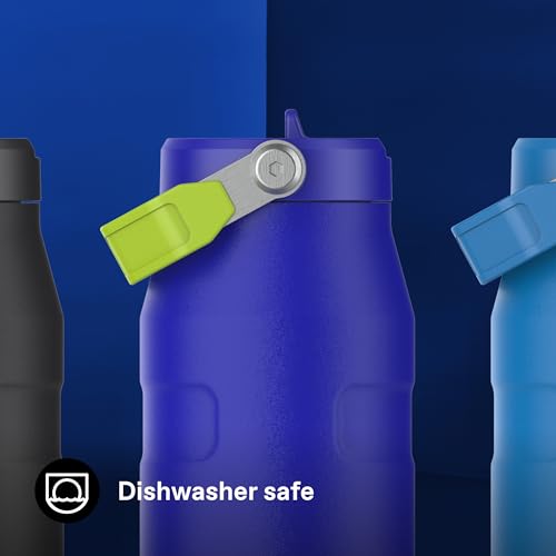 Image of Stanley Flip Straw 2.0 Stainless Steel Water Bottle with Straw 1.06L - 15 Hours Cold - 3 Days Ice Cream - Stainless Steel - BPA Free - Leak Proof - Dishwasher Safe - Cobalt Chartreuse
