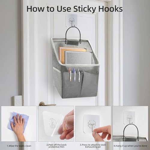 PWGHWG Hängeorganizer 2 Stück Faltbares Wandorganizer, Hängeaufbewahrung Tür Organizer Hängend mit Taschen, Hängende Aufbewahrungstasche für Bad, Küche, Camping