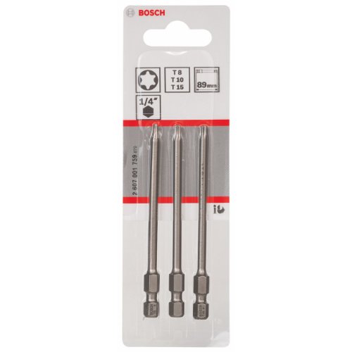 Embouts de Vissage Bosch Torx – Set de 3 Pièces, Qualité Extra-Dure, 89 mm - vue 6