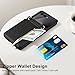 HianDier for Z Flip 7 Case Wallet with Card Holder for Women Gilrs PU Leather with Zipper Slot Detachable Crossbody Strap Shockproof Protective Flip Phone Cover for Galaxy Z Flip 7 Case, Black