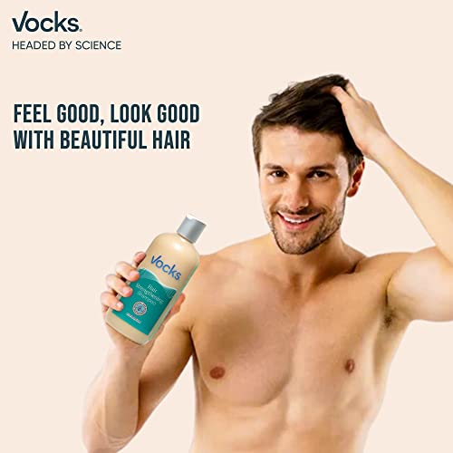 Vocks Shampoo For Thinning Hair And Hair Loss - Anti-Hair Loss Shampoo For Men And Women - Dht Blocker Shampoo - Headed By Science - Includes Biotin, Caffeine, Keratin, Castor, Rosemary, B5, And More Powerful Ingredients - For All Hair Types - 8.5 Oz #TOP3