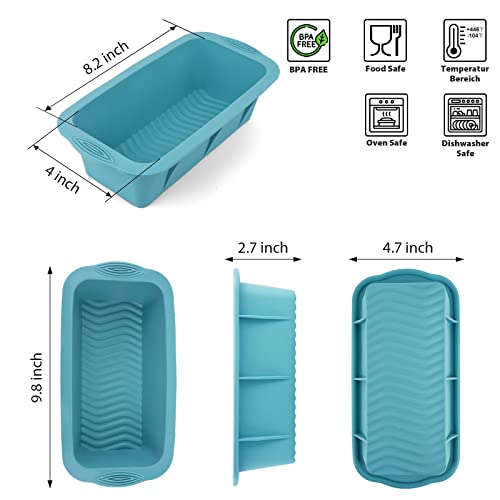 Luckypai 2 Pack Silicone Bread Loaf Pan For Baking Nonstick Silicone Molds For Banana Bread Homemade Bread Meatloaf Loaves Toast Cakes #TOP5