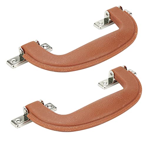 Faotup 2Pcs Plastic Luggage Handles Plastic Pull Handles for Suitcase Luggage Guitar Musical Box Handles, with Mounting Screws, Brownish Red