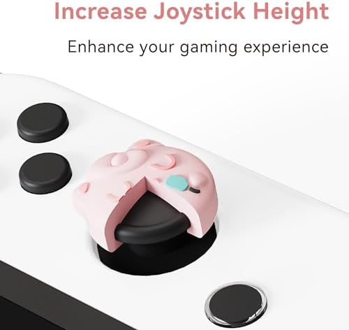 Yocore Adorable Switch Thumb Grip Caps,Soft Silicone Game Controller Joystick Covers,Analog Joystick Caps Stick Caps for Switch, OLED & Switch Lite,4 Pcs-XGX