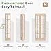 EaseLife Bifold Closet Door,for 30in x 80in (Double 15x80) Opening,French Glass Barn Doors with 2.5FT Concealed Bi-Fold Sliding Hardware Kit Included,Preassembled Door,Easy Install,DIY staining