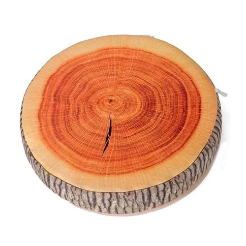 Almohada de frutas redondas cojines sofá tatami asiento de felpa cojín cojín de futón forma redonda cojín (45 cm - cojín de limón) (redondo - naranja) Cover