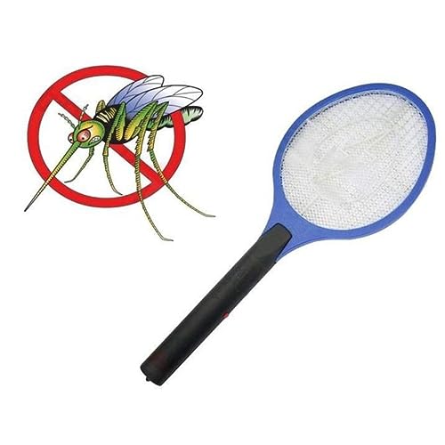 Raquete Elétrica Recarregável Bivolt: Mata Mosquitos e Pernilongos de forma Eficiente e Rápida (Azul