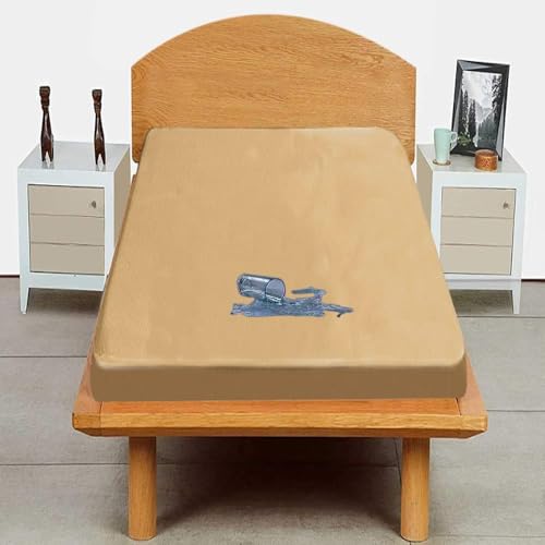 Image of Trance Cotton Feel Terry Ultra Soft Waterproof Mattress Protector | Breathable - Hypoallergenic Bed Protector (72x36 inch | 6x3 feet, Brown - Pack of 1)