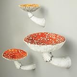 GRAPMKTG Floating Shelves Cute Mushroom Shelf Home Wall Decor Small Cottage Core Room Corner Decor D