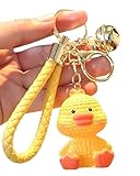 FENASH Cute Keychains,Charm of Keychain Accessories,Stitch Keychain-Used for Daily Key Decoration (Yellow duck)