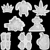 VONZK 8 Pcs Set Freshie Silicone Mold Car Freshie Mold for Aroma Beads DIY Handmade Freshies Mould (Crown 8 Pcs Set)
