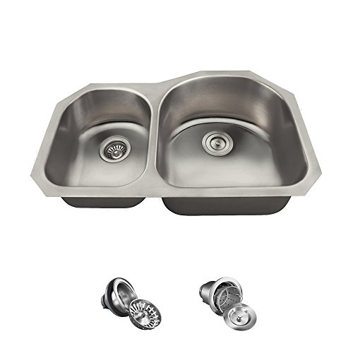 US1031R 18 Gauge Stainless Steel Kitchen Ensemble (Bundle - 3 Items: Sink, Basket Strainer, and Standard Strainer)