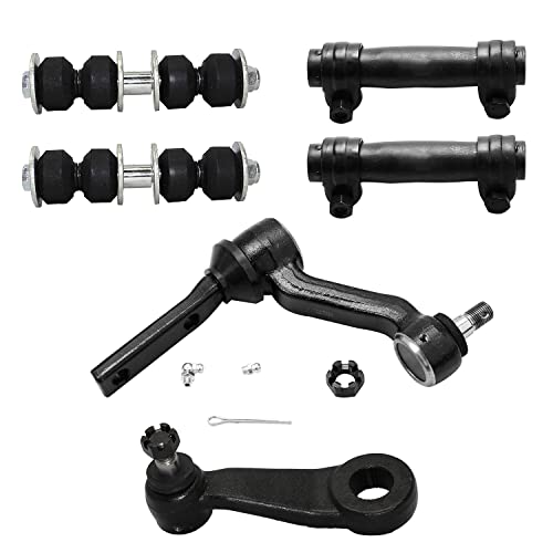 Image of Detroit Axle - 4WD Front Upper Control Arms Ball Joints Tie Rods + Wheel Lug Nuts Replacement for Chevy Blazer S10 Bravada Sonoma Jimmy - 24pc Set