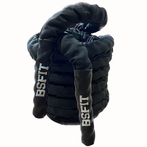 BSFIT Cuerda de Batalla para Entrenamiento Funcional Tipo Battle rop 9m– SOGA Entrenamiento y casa, Ejercicio en casa y Cuerda de Combate – Ideal para Entrenamiento y Rope Training