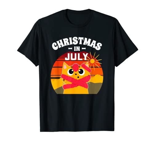 Christmas in Juillet Chemise pour chaton et chat T-Shirt