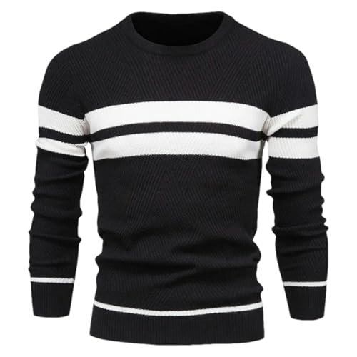Autumn Pullover Men's Sweater O-Neck Patchwork Long Sleeve Warm Slim Winter Sweaters Men Casual Sweater Men Clothing
