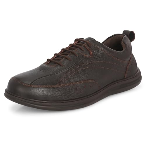 Image of Blue Leather by Centrino Genuine Leather Men's Formal Shoes | Cushioned Insole | Stylish Lace-Up | Durable & Leather Crafted | Uniform Dress Shoes | Perfect for Office Wear & Formal Dress (3986)
