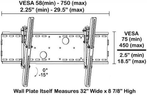 TILT TV Wall Mount Bracket for Samsung PN58A550 58" INCH Plasma HDTV Television