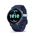 Garmin vívoactive 5, 42mm GPS smartwatch, AMOLED touchscreen, all-day health monitoring, advanced fitness features, personalised sleep coaching, Music, up to 11 days battery life, Navy