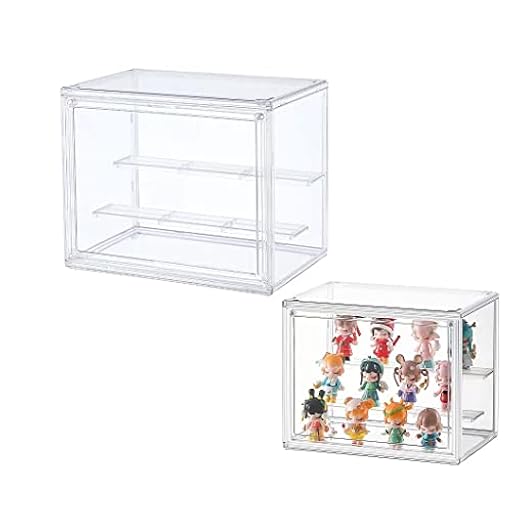 Siyecioa Vitrinas para Colecciones Vitrina Cristal Expositora Metacrilato, Caja de Exhibición de Acrílico Transparente, Vitrina de Muñecas con Puerta para Figuras Coleccionables (27×18×21) | Ya disponible en tu tienda friki favorita! En mundofriki.es!