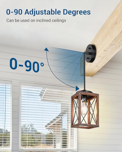 DEWENWILS Farmhouse Pendant Light Set – Rustic Kitchen Accent - Image 3