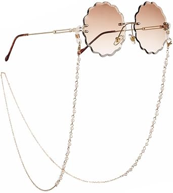 Pearl Sunglasses Chian Reading Glasses Chain Strap Necklace for Women
