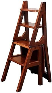 Step Stool Step Ladder with 4 Steps Ladder Step Flesh Wooden Stool Chairs for Dining Chairs Home Gardening Tool Heavy Duty Max. 150 Kg Step Stool
