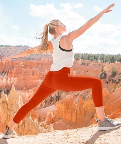 Image of GAYHAY High Waisted Capri Leggings for Women - Soft Slim Yoga Pants for Running Cycling Workout