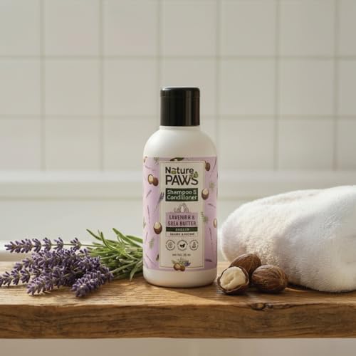 Image of Regular Range Pet Shampoo & Conditioner, 50 ml | Lavender & Shea Butter, Nourishing Care for Dogs & Cats, Anti-Odour, Calming, Refreshing