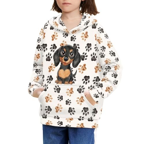Image of Coloranimal Unisex Girls and Boys Long Sleeve Hoodies Hoody Athletic Pullover Sweatshirts Tops Age 6-16year