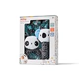 Nuby Panda Baby Gift Set – 3-Piece Keepsake | Comforter, Squeaker & Rattle | Box Included | Suitable from Birth