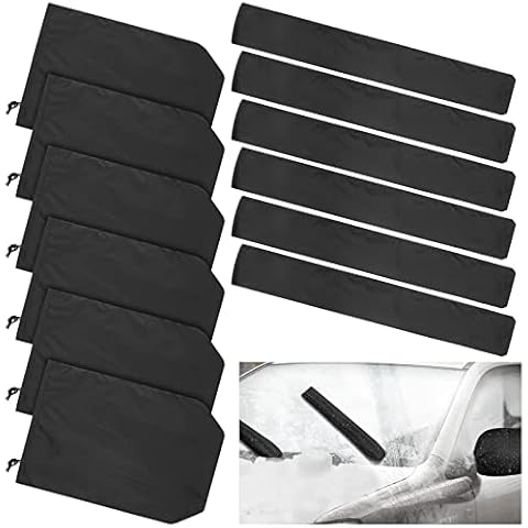 12 Pieces Side Mirror Covers and Windshield Wiper Covers Sets, Waterproof Side Mirror Covers Mirror Cover Auto Rearview Protection Cover for Car Vehicle Winter Cover