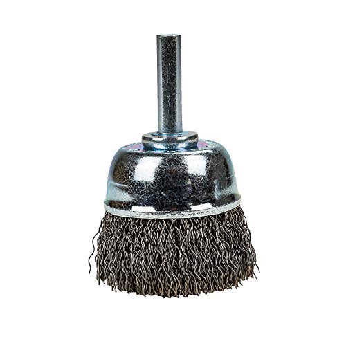 Image of Forney 60004 Cup Brush, Coarse Crimped Wire with 1 /4-Inch Shank, 1-1 /2-Inch