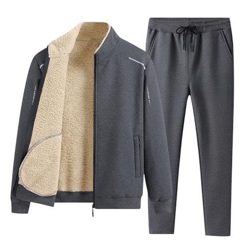 スウェット 上下 メンズ 裏起毛 大きいサイズ 秋冬服 セットアップ 暖かい 防寒 快適 ルームウェア 普段着 カジュアル ゆったり アウター フード付き 春秋冬 厚手 無地 肌に優しい 男性用 通勤 普段着 40代 50代(4XL,グレー)