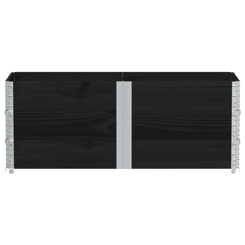 3 piezas de madera maciza de pino negro 150 x 50 x 60,5 cm plegable para almacén, logística, envío, carretilla elevadora y transpaleta
