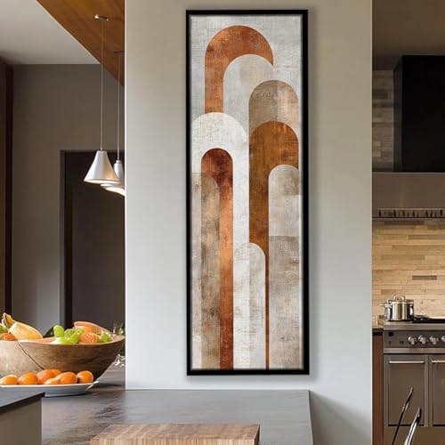Tableau sur toile vertical pour habiller un pan de mur étroit