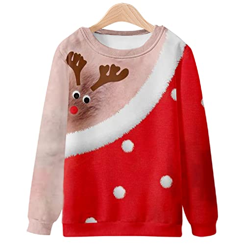 Moletom feio de Natal para mulheres e homens 2022 - suéter pulôver de manga comprida com estampa de