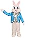 NQBRNG Blue Suit Easter Rabbit Mascot Costume Bunny Adult Easter Fancy Cosplay Costume