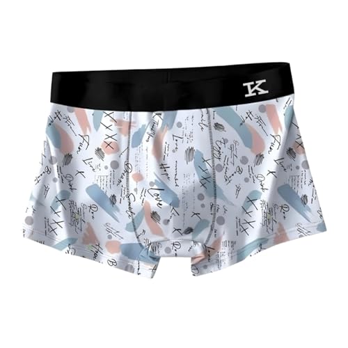 Image of Kinu Men's Comfortable Boxer Briefs Printed Design Ultra Soft Stretch Trunks Breathable Moisture-Wicking Underwear for Daily Comfort - Combo of 4