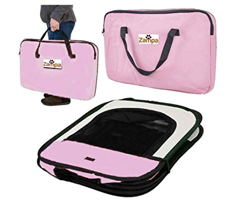 Zampa Portable Foldable Pet playpen Exercise Pen Kennel Carrying Case for Larges Dogs Small Puppies/Cats | Indoor/Outdoor Use | Water Resistant