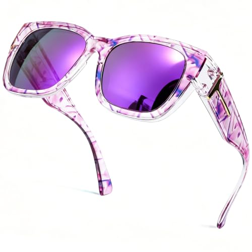 Image of SIPHEW Fit Over Glasses for Women&Men - Mirrored Sunglasses Polarized