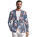 Pwnixequ Bright Rose Horse Printed Lined Blazer Jacket for Men Horse Slim Fit Soft Fabric Stretchy Jacket Sport Coat with Pockets for Daily Wear Notch Lapel Fashion Business Suit Coat