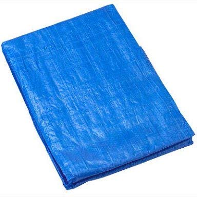 YAWEH Tarpaulin Sheet Waterproof Tirpal Heavy Duty 12ft x 9ft, Poly Tadpatri with Aluminium Eyelets Every 3 feet - Multipurpose 120 GSM Plastic Cover Tharpai for Truck, Home Roof, Rain (Blue/Silver) (B09Y5D1JVW) Amazon Price History, Amazon Price Tracker