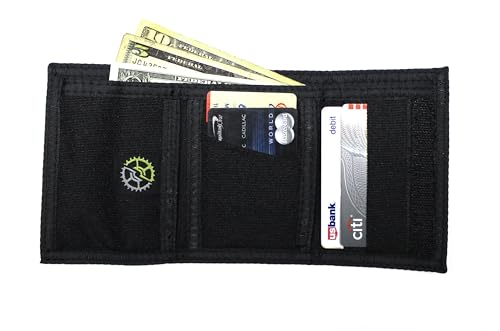 Sprocket Men's Nylon Trifold Wallet - 600D (Black)2