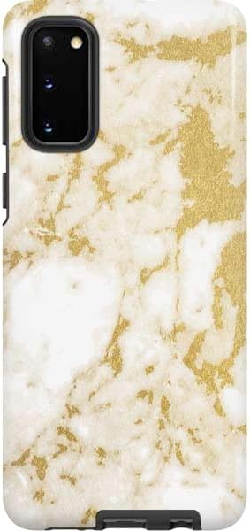 Skinit Pro Phone Case Compatible with Galaxy S20 - White Marble Design