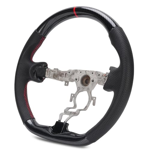 Generic Reemplazo del Volante de Fibra de Carbono Hydro Dip – Cuero Perforado Ergonómico con Costuras Rojas para 370Z 2009-2020 – Actualización Deportiva de Carreras para Mayor Agarre y Durabilidad