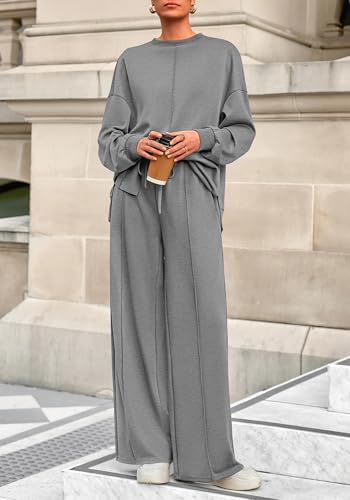 BTFBM Women Fall Fashion 2025 2 Piece Outfits Sweatsuit Set Jogger Sweatpants Matching Lounge Sets Airport Tracksuit